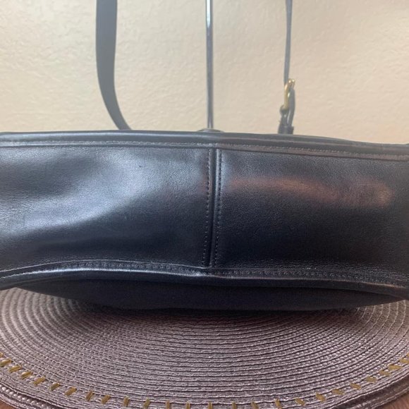 VTG Coach Bag Willis No H8O-9927 Black Cowhide Leather Nickel - Picture 6 of 7